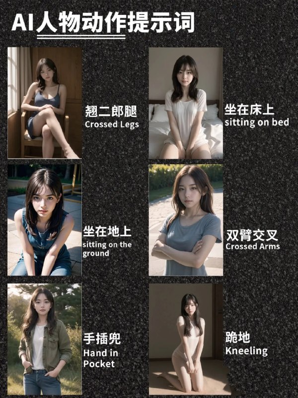 [SD提示词]SD人物动作提示词分享#AI提示词 #StableDiffusion #提示词[SD提示词]SD人物动作提示词分享#AI提示词 #StableDiffusion #提示词